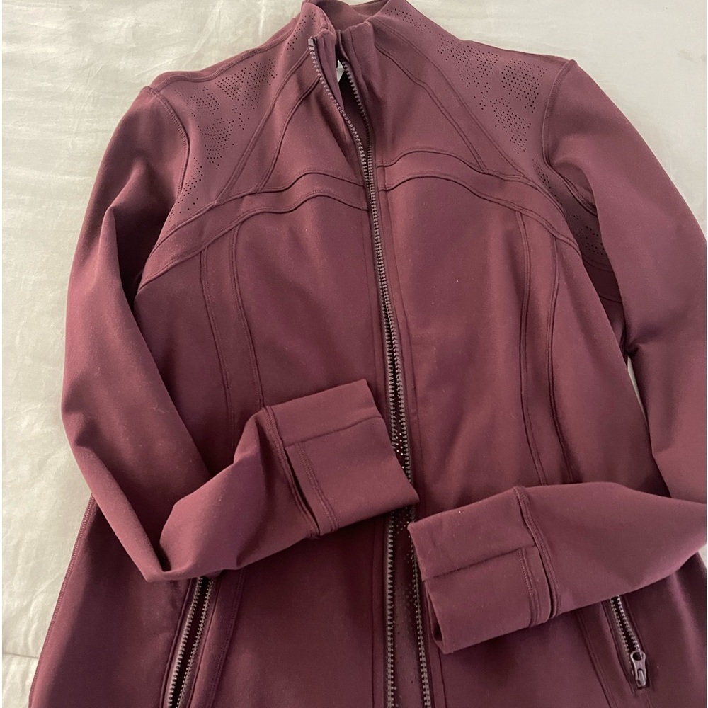 Lululemon Burgundy Define Jacket size 12
